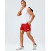 imageG Gradual Mens Gym Shorts 5quot7quot10quot with Zipper Pockets Basketball Athletic Mesh Quick Dry Shorts for Workout Running TennisRed