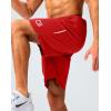 imageG Gradual Mens Gym Shorts 5quot7quot10quot with Zipper Pockets Basketball Athletic Mesh Quick Dry Shorts for Workout Running TennisRed