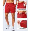 imageG Gradual Mens Gym Shorts 5quot7quot10quot with Zipper Pockets Basketball Athletic Mesh Quick Dry Shorts for Workout Running TennisRed