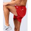 imageG Gradual Mens Gym Shorts 5quot7quot10quot with Zipper Pockets Basketball Athletic Mesh Quick Dry Shorts for Workout Running TennisRed