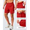 imageG Gradual Mens Gym Shorts 5quot7quot10quot with Zipper Pockets Basketball Athletic Mesh Quick Dry Shorts for Workout Running TennisRed