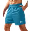 imageG Gradual Mens Gym Shorts 5quot7quot10quot with Zipper Pockets Basketball Athletic Mesh Quick Dry Shorts for Workout Running TennisVivid Blue