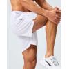 imageG Gradual Mens Gym Shorts 5quot7quot10quot with Zipper Pockets Basketball Athletic Mesh Quick Dry Shorts for Workout Running TennisWhite