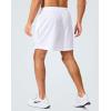 imageG Gradual Mens Gym Shorts 5quot7quot10quot with Zipper Pockets Basketball Athletic Mesh Quick Dry Shorts for Workout Running TennisWhite