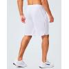 imageG Gradual Mens Gym Shorts 5quot7quot10quot with Zipper Pockets Basketball Athletic Mesh Quick Dry Shorts for Workout Running TennisWhite