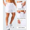 imageG Gradual Mens Gym Shorts 5quot7quot10quot with Zipper Pockets Basketball Athletic Mesh Quick Dry Shorts for Workout Running TennisWhite