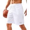 imageG Gradual Mens Gym Shorts 5quot7quot10quot with Zipper Pockets Basketball Athletic Mesh Quick Dry Shorts for Workout Running TennisWhite
