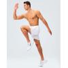 imageG Gradual Mens Gym Shorts 5quot7quot10quot with Zipper Pockets Basketball Athletic Mesh Quick Dry Shorts for Workout Running TennisWhite