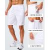 imageG Gradual Mens Gym Shorts 5quot7quot10quot with Zipper Pockets Basketball Athletic Mesh Quick Dry Shorts for Workout Running TennisWhite