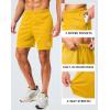 imageG Gradual Mens Gym Shorts 5quot7quot10quot with Zipper Pockets Basketball Athletic Mesh Quick Dry Shorts for Workout Running TennisYellow