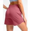 imageG Gradual Womens 5quot Athletic Running Shorts with Zip Pockets Stretchy Quick Dry High Waisted for Workout Gym HikingBerry Rose
