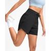imageG Gradual Womens 5quot Athletic Running Shorts with Zip Pockets Stretchy Quick Dry High Waisted for Workout Gym HikingBlack