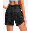 imageG Gradual Womens 5quot Athletic Running Shorts with Zip Pockets Stretchy Quick Dry High Waisted for Workout Gym HikingBlack Camo