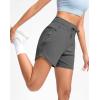 imageG Gradual Womens 5quot Athletic Running Shorts with Zip Pockets Stretchy Quick Dry High Waisted for Workout Gym HikingCharcoal