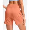 imageG Gradual Womens 5quot Athletic Running Shorts with Zip Pockets Stretchy Quick Dry High Waisted for Workout Gym HikingCoral