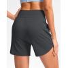imageG Gradual Womens 5quot Athletic Running Shorts with Zip Pockets Stretchy Quick Dry High Waisted for Workout Gym HikingDark Grey