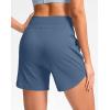 imageG Gradual Womens 5quot Athletic Running Shorts with Zip Pockets Stretchy Quick Dry High Waisted for Workout Gym HikingHaze Blue