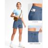 imageG Gradual Womens 5quot Athletic Running Shorts with Zip Pockets Stretchy Quick Dry High Waisted for Workout Gym HikingHaze Blue