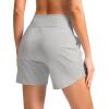 imageG Gradual Womens 5quot Athletic Running Shorts with Zip Pockets Stretchy Quick Dry High Waisted for Workout Gym HikingPale