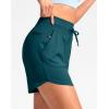 imageG Gradual Womens 5quot Athletic Running Shorts with Zip Pockets Stretchy Quick Dry High Waisted for Workout Gym HikingPeacock Green