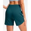 imageG Gradual Womens 5quot Athletic Running Shorts with Zip Pockets Stretchy Quick Dry High Waisted for Workout Gym HikingPeacock Green