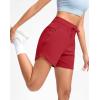 imageG Gradual Womens 5quot Athletic Running Shorts with Zip Pockets Stretchy Quick Dry High Waisted for Workout Gym HikingRed