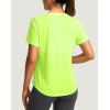 imageWomens Short Sleeve Workout Shirts Breathable UPF 50 Sun Protection TShirts Quick Dry Gym Running Hiking TopsBright Green