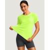 imageWomens Short Sleeve Workout Shirts Breathable UPF 50 Sun Protection TShirts Quick Dry Gym Running Hiking TopsBright Green