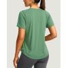 imageWomens Short Sleeve Workout Shirts Breathable UPF 50 Sun Protection TShirts Quick Dry Gym Running Hiking TopsGreen