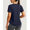 imageWomens Short Sleeve Workout Shirts Breathable UPF 50 Sun Protection TShirts Quick Dry Gym Running Hiking TopsNavy
