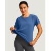 imageWomens Short Sleeve Workout Shirts Breathable UPF 50 Sun Protection TShirts Quick Dry Gym Running Hiking TopsNavy Blue