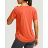 imageWomens Short Sleeve Workout Shirts Breathable UPF 50 Sun Protection TShirts Quick Dry Gym Running Hiking TopsOrangered