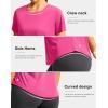 imageWomens Short Sleeve Workout Shirts Breathable UPF 50 Sun Protection TShirts Quick Dry Gym Running Hiking TopsRose
