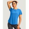 imageWomens Short Sleeve Workout Shirts Breathable UPF 50 Sun Protection TShirts Quick Dry Gym Running Hiking TopsRoyal Blue