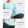 imageWomens Short Sleeve Workout Shirts Breathable UPF 50 Sun Protection TShirts Quick Dry Gym Running Hiking TopsTropical Green