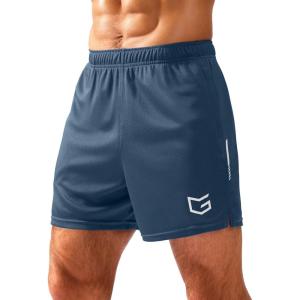 imageG Gradual Mens Gym Shorts 5quot7quot10quot with Zipper Pockets Basketball Athletic Mesh Quick Dry Shorts for Workout Running TennisDusty Blue