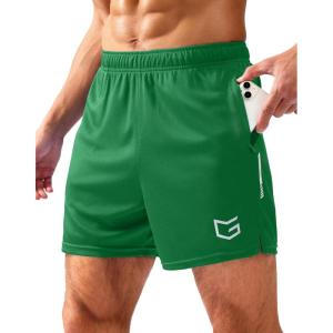 imageG Gradual Mens Gym Shorts 5quot7quot10quot with Zipper Pockets Basketball Athletic Mesh Quick Dry Shorts for Workout Running TennisForest Green