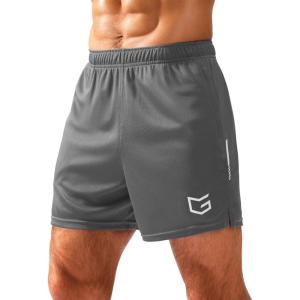 imageG Gradual Mens Gym Shorts 5quot7quot10quot with Zipper Pockets Basketball Athletic Mesh Quick Dry Shorts for Workout Running TennisGrey