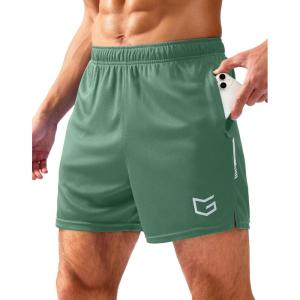 imageG Gradual Mens Gym Shorts 5quot7quot10quot with Zipper Pockets Basketball Athletic Mesh Quick Dry Shorts for Workout Running TennisIce Green