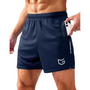 imageG Gradual Mens Gym Shorts 5quot7quot10quot with Zipper Pockets Basketball Athletic Mesh Quick Dry Shorts for Workout Running TennisNavy