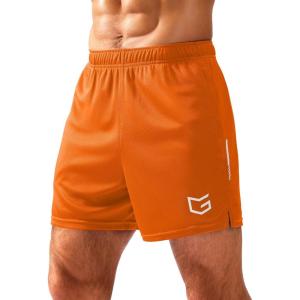 imageG Gradual Mens Gym Shorts 5quot7quot10quot with Zipper Pockets Basketball Athletic Mesh Quick Dry Shorts for Workout Running TennisOrange