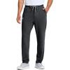 imageG Gradual Mens Sweatpants with Zipper Pockets Lightweight Athletic Workout Pants Soft Casual Lounge Sweat Pants for MensBlack Heather  White