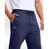 imageG Gradual Mens Sweatpants with Zipper Pockets Lightweight Athletic Workout Pants Soft Casual Lounge Sweat Pants for MensNavy Blue Heather