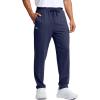 imageG Gradual Mens Sweatpants with Zipper Pockets Lightweight Athletic Workout Pants Soft Casual Lounge Sweat Pants for MensNavy Blue Heather