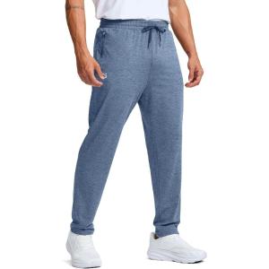 imageG Gradual Mens Sweatpants with Zipper Pockets Lightweight Athletic Workout Pants Soft Casual Lounge Sweat Pants for MensBlue Heather