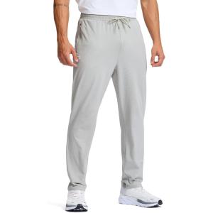 imageG Gradual Mens Sweatpants with Zipper Pockets Lightweight Athletic Workout Pants Soft Casual Lounge Sweat Pants for MensMineral Grey Heather  White