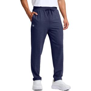 imageG Gradual Mens Sweatpants with Zipper Pockets Lightweight Athletic Workout Pants Soft Casual Lounge Sweat Pants for MensNavy Blue Heather