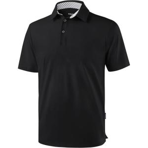 imageG Gradual Golf Shirts Short Sleeve Quick Dry Performance Moisture Wicking Collared Heather Polo Casual Athletic Business Black L