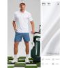imageGolf Shirts Heather Polo Short Sleeve Dry Fit Lightweight Moisture Wicking Collared Shirts Casual Athletic Business White L