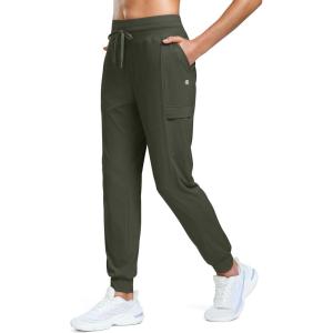 imageG Gradual Joggers for Women 4 Pockets High Waisted Athletic Jogger Pants Soft Sweatpants for Workout Running TravelArmy Green